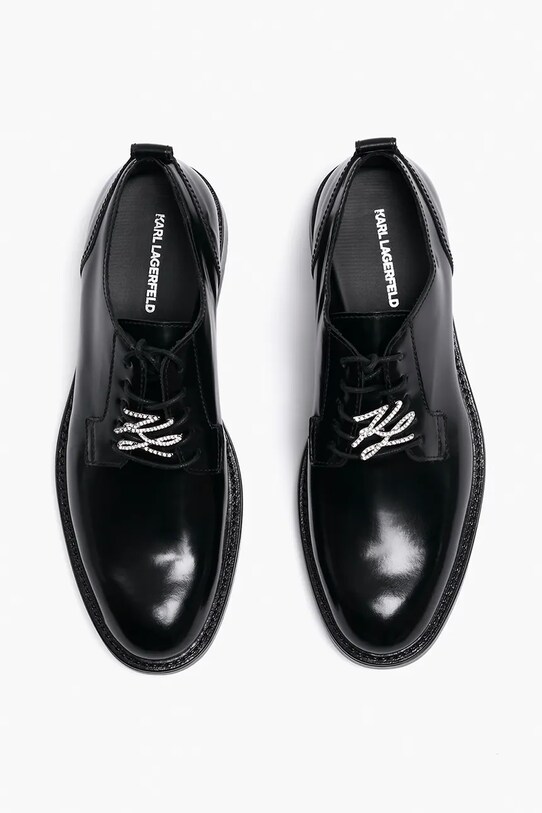 Karl Lagerfeld bőr félcipő BLAKE fekete KL41425.000