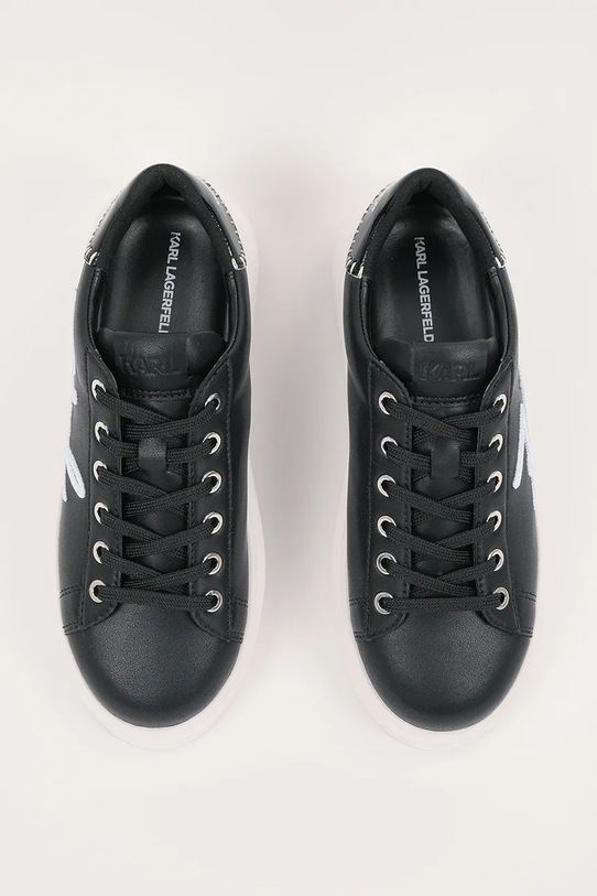 Karl Lagerfeld sneakersy skórzane KAPRI czarny KL62572A.000