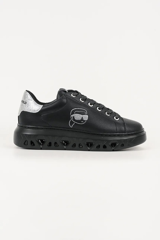 Karl Lagerfeld sneakersy skórzane KAPRI KITE platforma czarny KL64525.00S