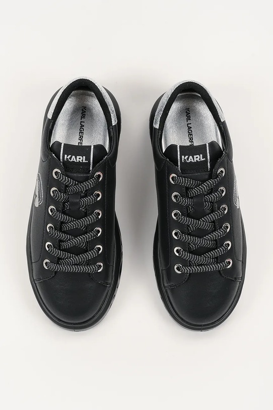 Karl Lagerfeld sneakersy skórzane KAPRI KITE czarny KL64525.00S