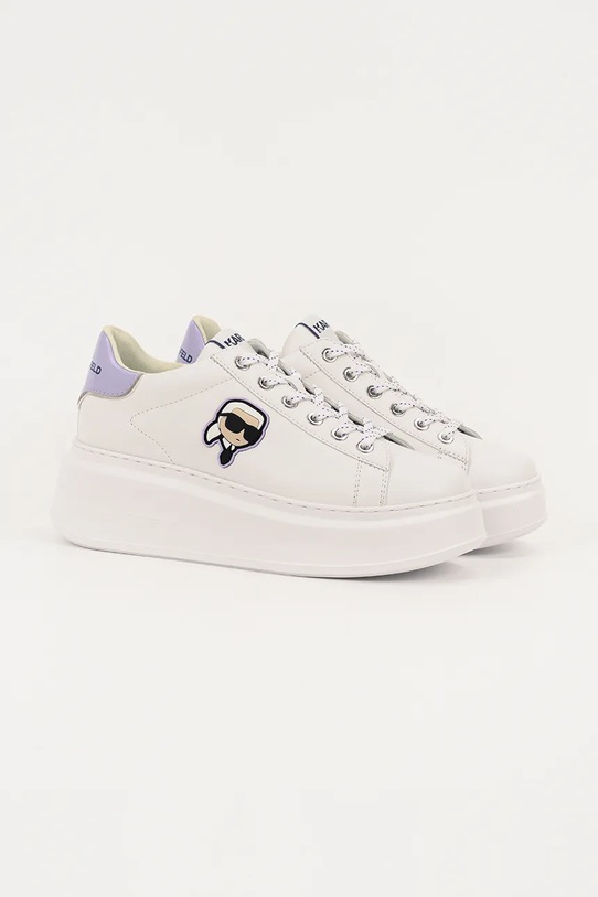 Karl Lagerfeld sneakersy skórzane ANAKAPRI KL63530N.01V biały AW25