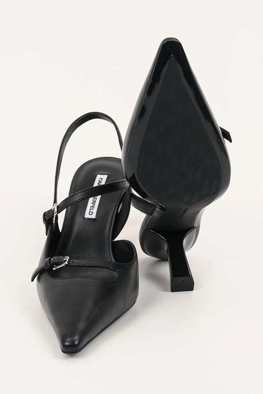 Karl Lagerfeld szpilki skórzane KARMEL KL33623.000 czarny