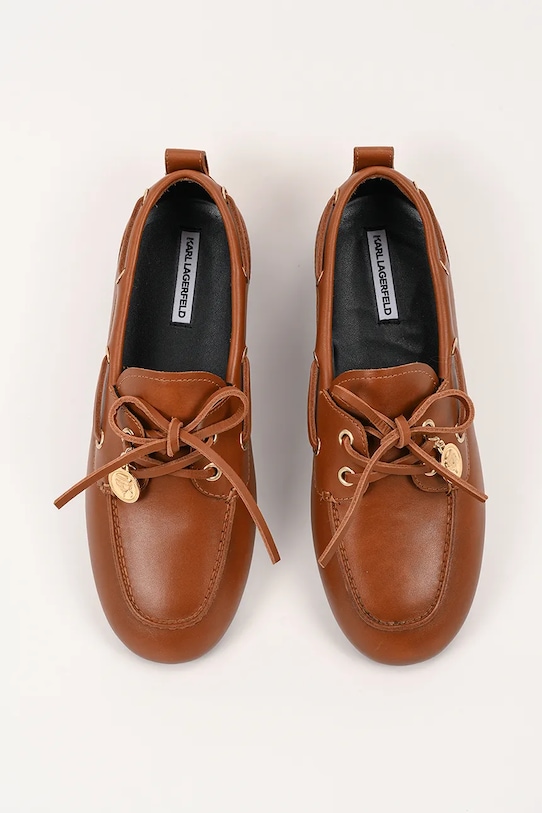 Kožené mokasíny Karl Lagerfeld MARLEE hnědá KL41325.022