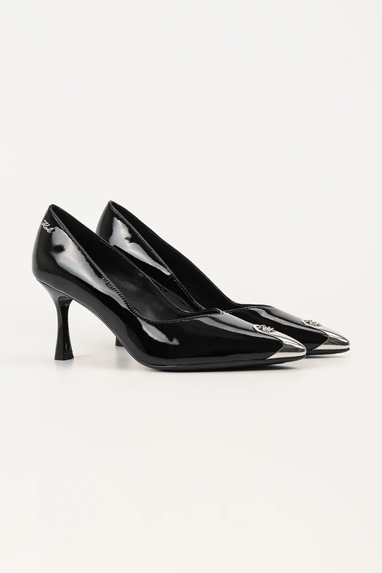 Karl Lagerfeld szpilki skórzane SIENNA KL32709.1BP czarny AW25