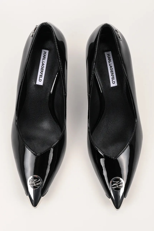 Karl Lagerfeld szpilki skórzane SIENNA czarny KL32709.1BP