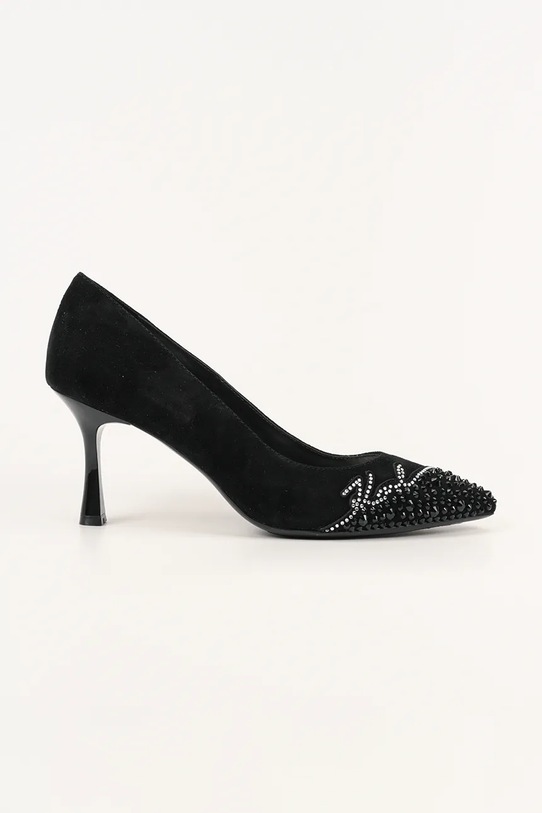 Karl Lagerfeld szpilki zamszowe SIENNA 5-8 cm czarny KL32712.50S