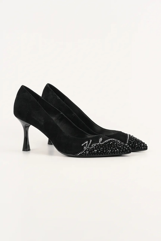Karl Lagerfeld szpilki zamszowe SIENNA KL32712.50S czarny AW25