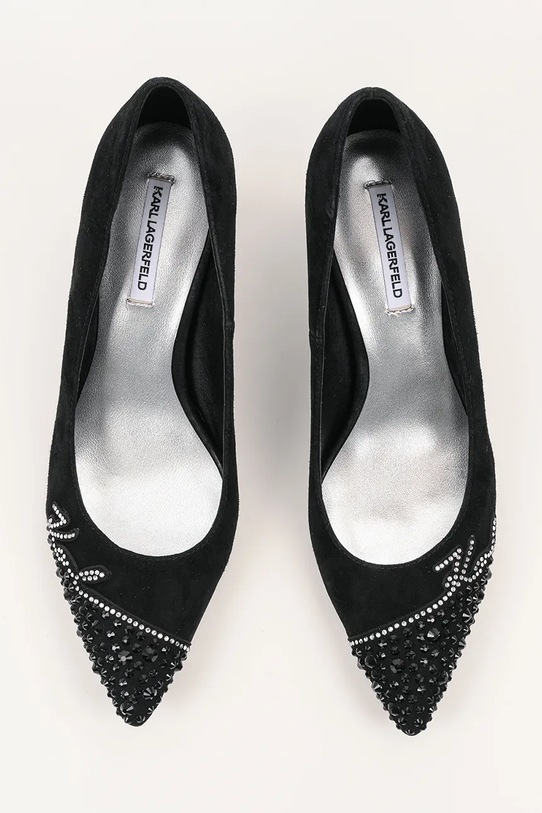 Karl Lagerfeld szpilki zamszowe SIENNA czarny KL32712.50S