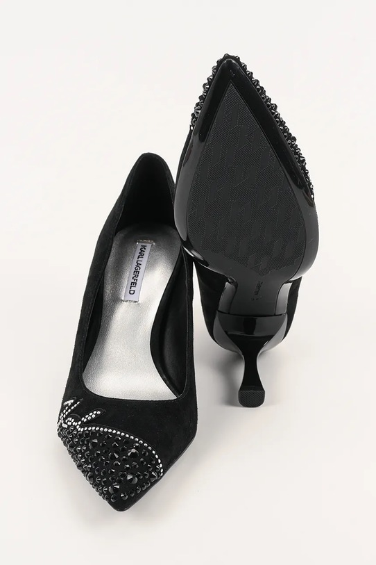 Karl Lagerfeld szpilki zamszowe SIENNA KL32712.50S czarny