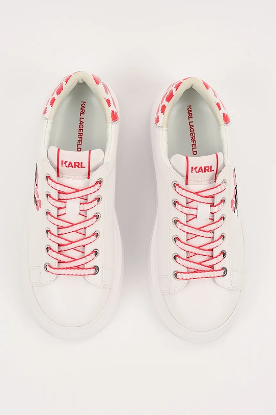 Karl Lagerfeld sneakers din piele ANAKAPRI alb KL63518V.01D