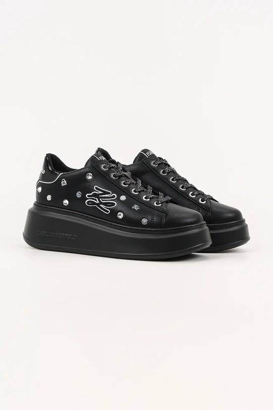 Karl Lagerfeld sneakersy skórzane ANAKAPRI KL63528.00S czarny AW25