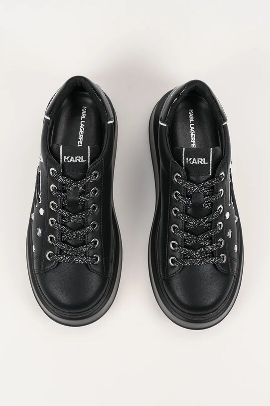 Karl Lagerfeld sneakersy skórzane ANAKAPRI czarny KL63528.00S
