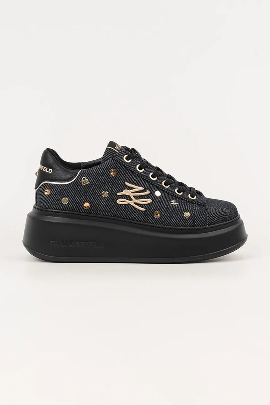Karl Lagerfeld sneakersy ANAKAPRI tekstylny czarny KL63528D.DAG
