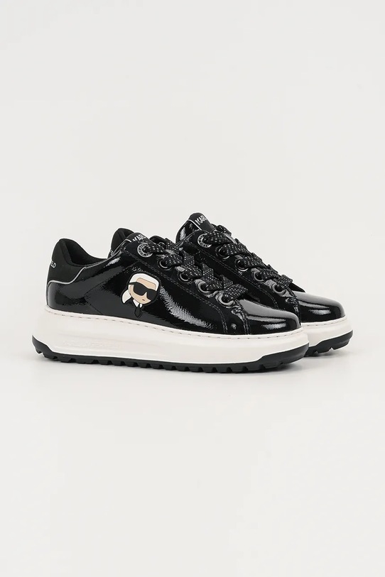 Δερμάτινα αθλητικά παπούτσια Karl Lagerfeld KAPRI LUG KL67531.100 μαύρο AW25
