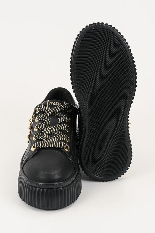 Karl Lagerfeld sneakersy skórzane KREEPER LO KL42376A.00G czarny