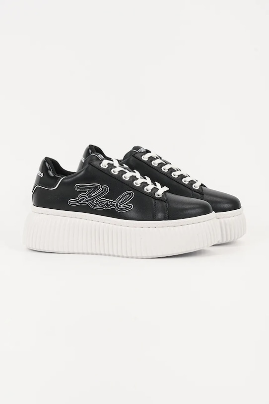 Karl Lagerfeld sneakersy skórzane KREEPER LO KL42311A.000 czarny AW25
