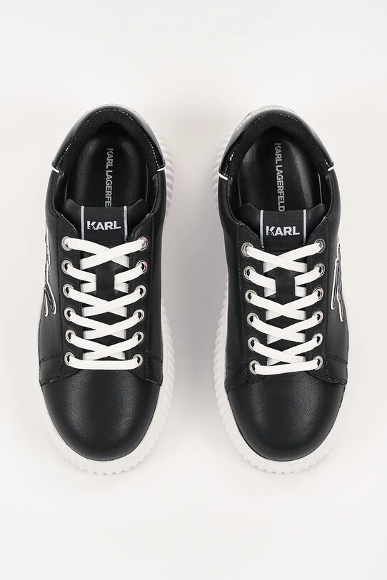 Karl Lagerfeld sneakers din piele KREEPER LO negru KL42311A.000