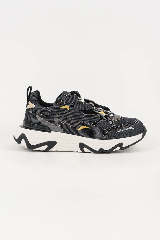 Karl Lagerfeld sneakersy skórzane BLAZE platforma granatowy KL62425D.40A