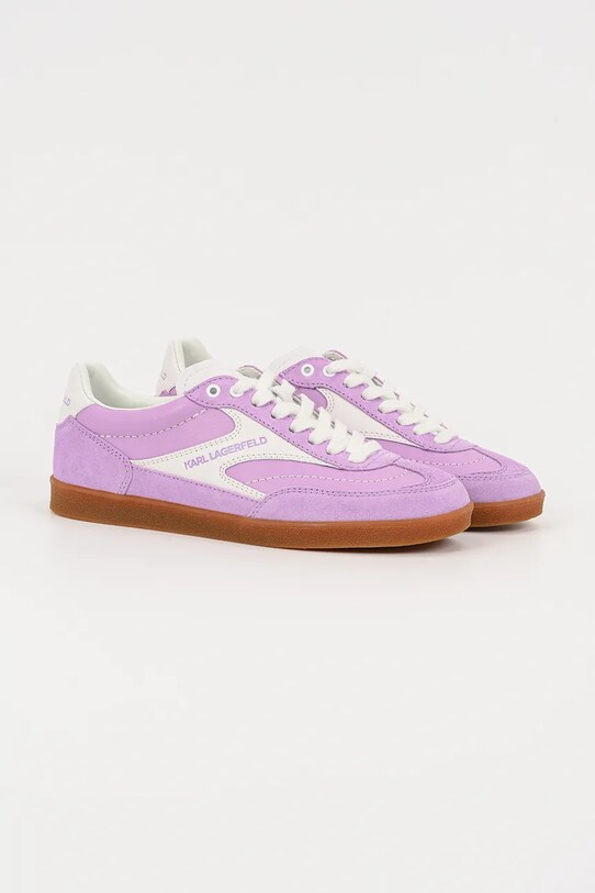 Karl Lagerfeld sneakersy skórzane KANDIDATE KL63855.3LV fioletowy AW25