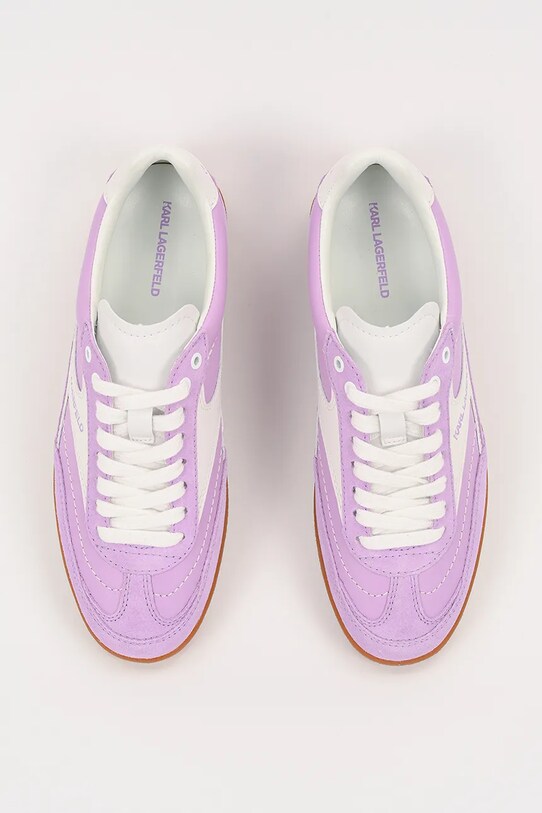 Karl Lagerfeld sneakersy skórzane KANDIDATE fioletowy KL63855.3LV