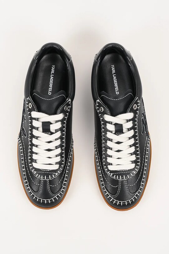 Karl Lagerfeld sneakersy skórzane KANDIDATE czarny KL63810A.000
