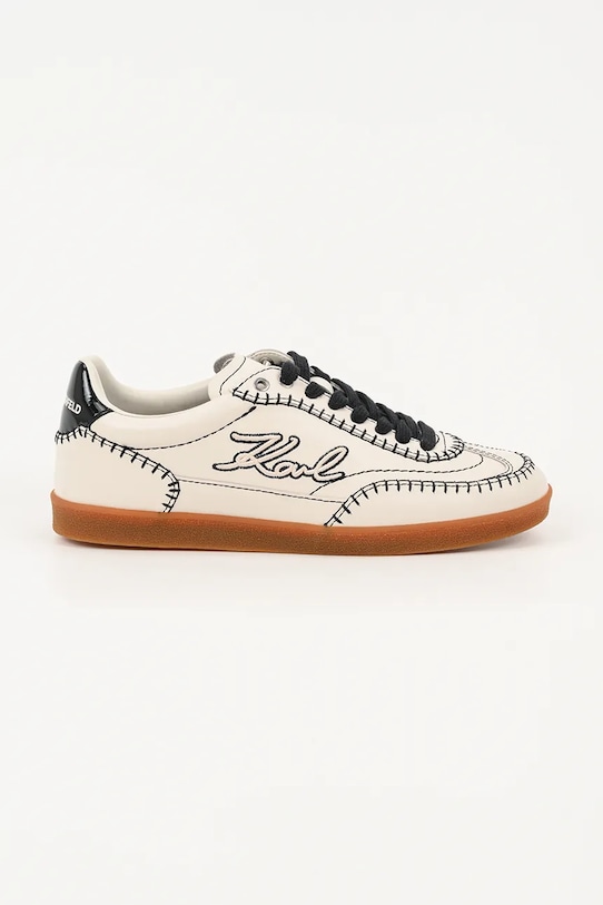 Кожаные кроссовки Karl Lagerfeld KANDIDATE Planet friendly бежевый KL63810A.0T1