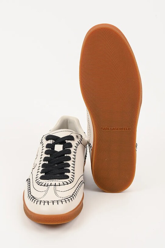 Karl Lagerfeld sneakersy skórzane KANDIDATE KL63810A.0T1 beżowy