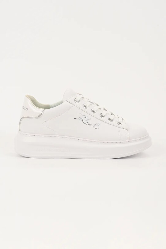 Karl Lagerfeld sneakersy skórzane KAPRI platforma biały KL62518.01S