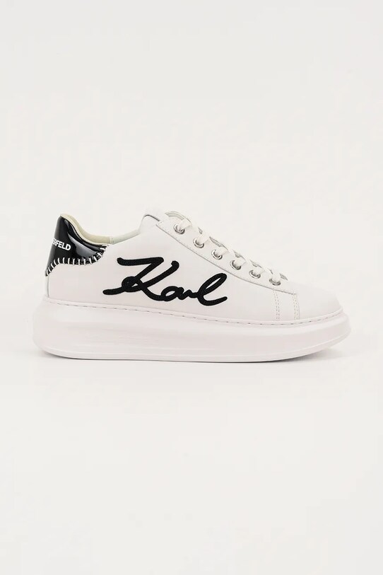 Karl Lagerfeld sneakersy skórzane KAPRI platforma biały KL62572A.011