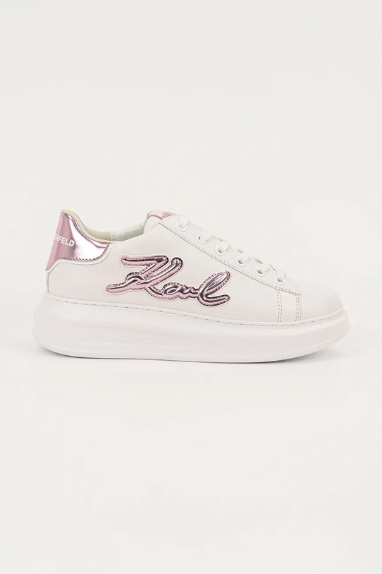Karl Lagerfeld sneakersy skórzane KAPRI skóra powlekana biały KL62511A.01P