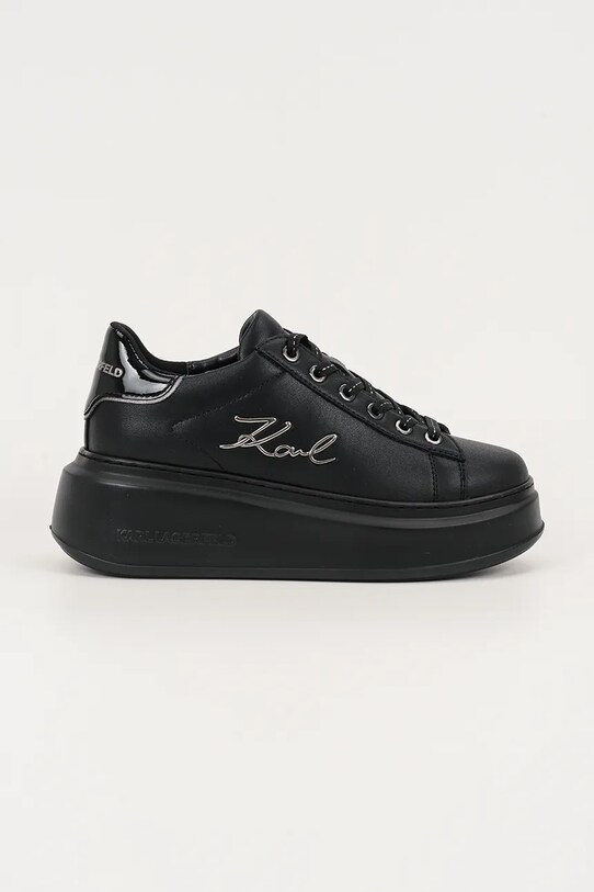 Karl Lagerfeld sneakersy skórzane ANAKAPRI platforma czarny KL63513.000