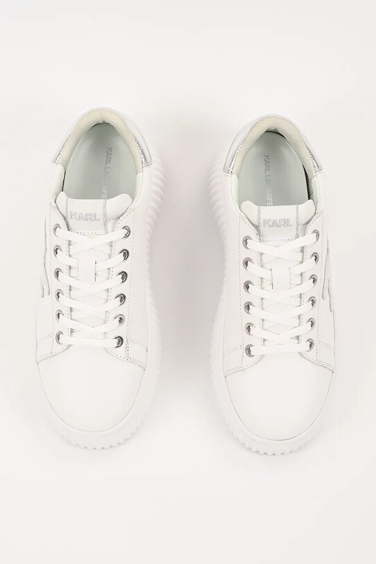 Karl Lagerfeld sneakersy skórzane KREEPER LO biały KL42311A.01S