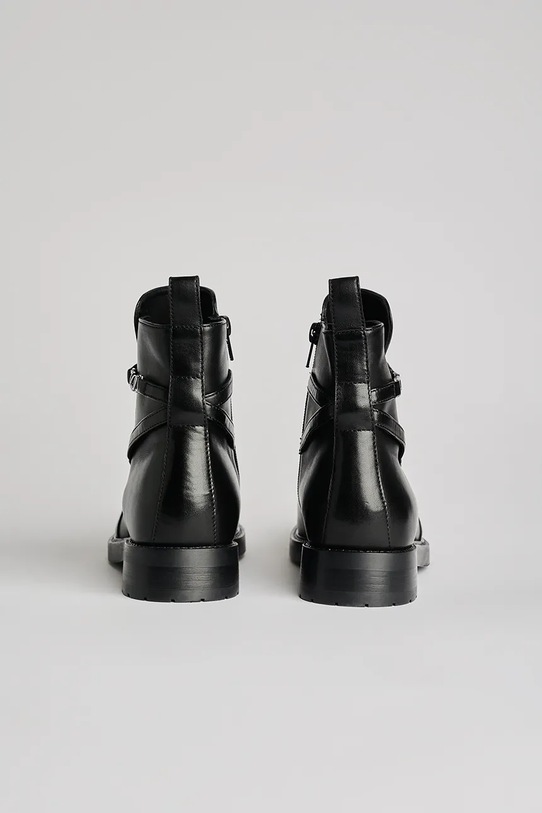 Cipők Karl Lagerfeld bőr csizma BLAKE KL41444.000 fekete