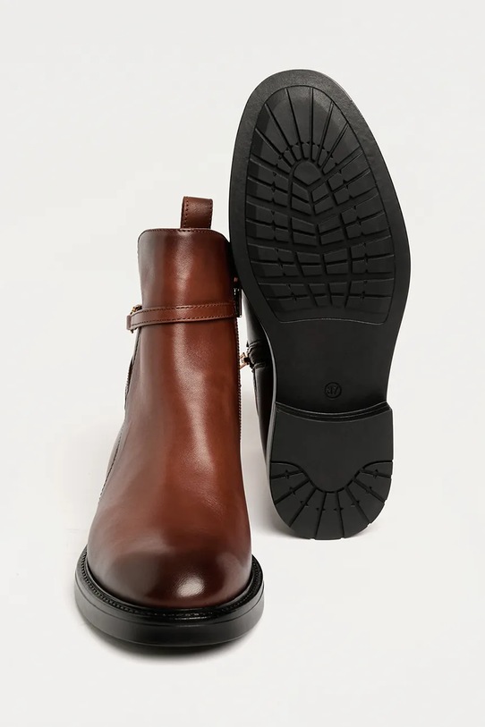 Karl Lagerfeld bőr csizma BLAKE KL41444.033 barna