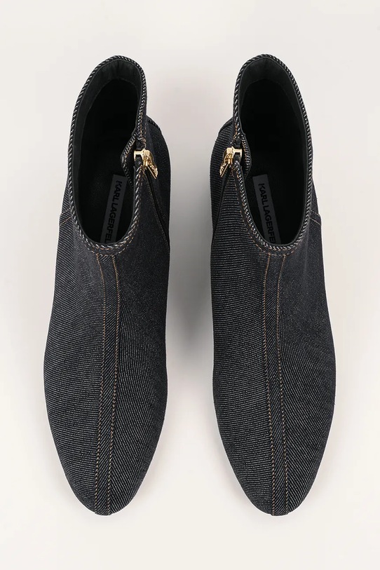 Karl Lagerfeld botki skórzane BONNIE czarny KL30351A.DAA