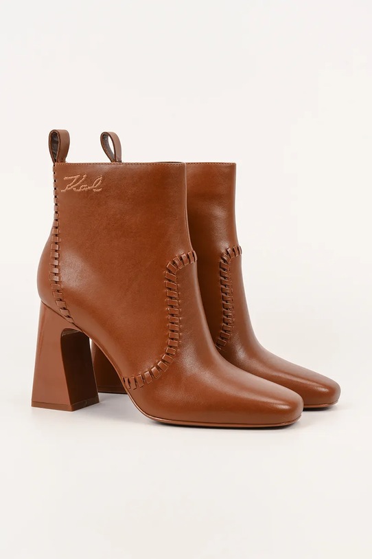 Karl Lagerfeld botki skórzane ASTRA NOVA KL33142.022 brązowy AW25