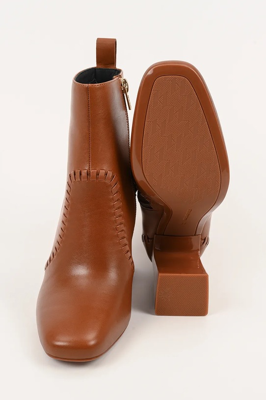 Karl Lagerfeld botki skórzane ASTRA NOVA KL33142.022 brązowy