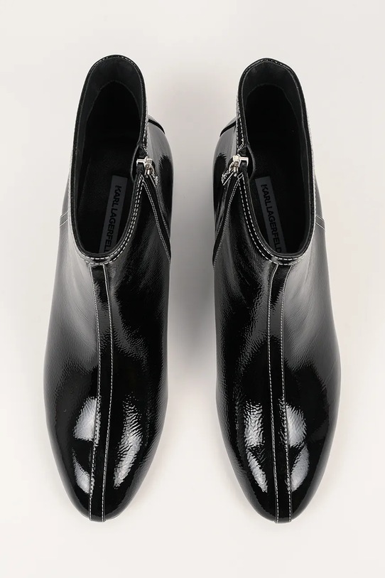 Karl Lagerfeld bőr csizma BONNIE fekete KL30351.100
