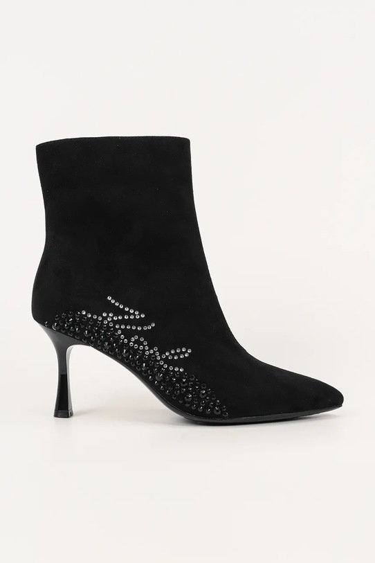 Σουέτ μπότες Karl Lagerfeld SIENNA στιλέτο μαύρο KL32743A.50S
