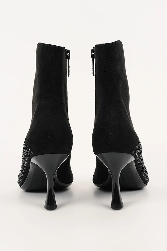 Încălțăminte Karl Lagerfeld cizme din piele întoarsă SIENNA KL32743A.50S negru