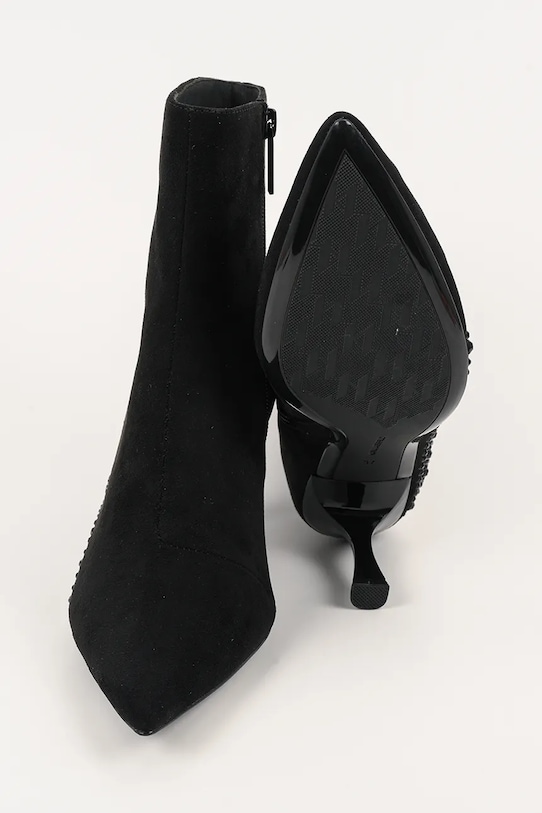 Karl Lagerfeld cizme din piele întoarsă SIENNA KL32743A.50S negru