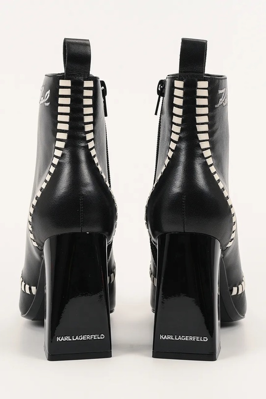 Obuwie Karl Lagerfeld botki skórzane ASTRA NOVA KL33142.000 czarny