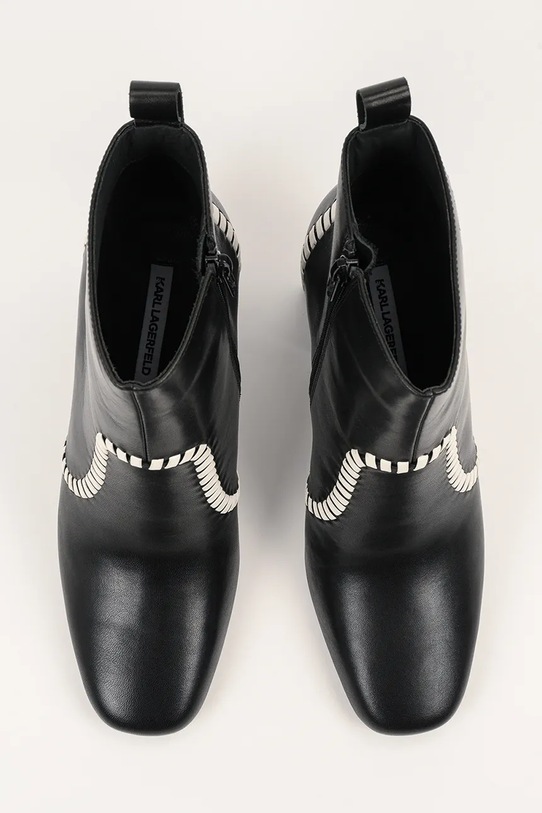 Karl Lagerfeld botki skórzane ASTRA NOVA czarny KL33142.000