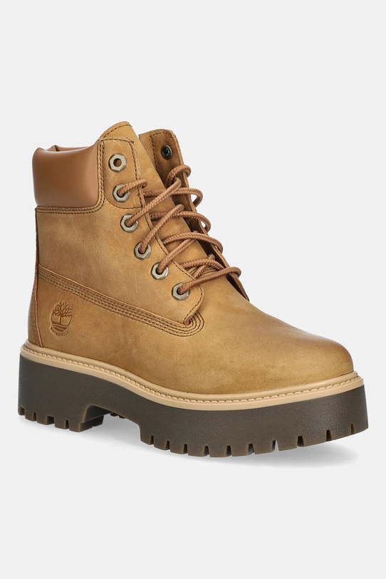Timberland workery nubukowe Stone Street 6 Inch Lace Up Waterproof nieocieplane brązowy TB0A2H3CEN11