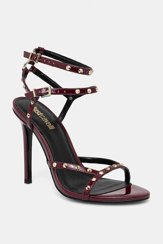 Πέδιλα Just Cavalli απομίμηση λείου δέρματος μωβ 79RA3S20ZSD52343