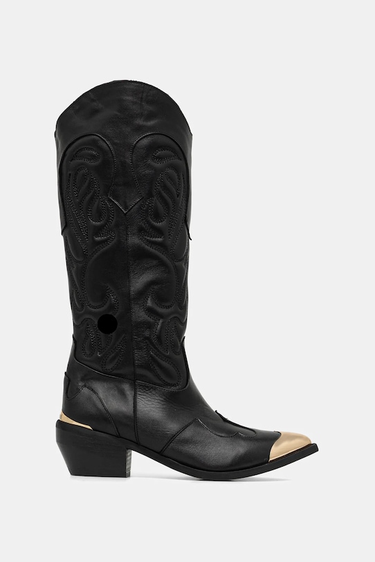 Just Cavalli kowbojki skórzane 79RA3S59ZPB20899 czarny AW25