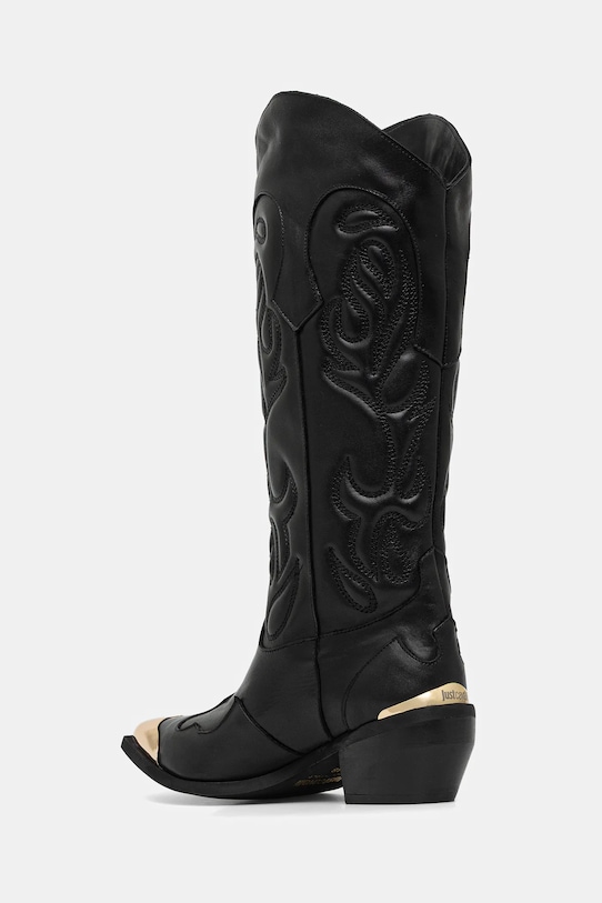 Obuwie Just Cavalli kowbojki skórzane 79RA3S59ZPB20899 czarny