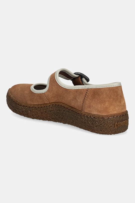 Obuv Semišové baleríny Camper Peu Terreno K201825.003 hnedá