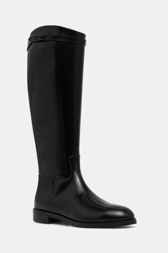 Emporio Armani kozaki skórzane nieocieplane czarny EW002913.AF17517.UC001