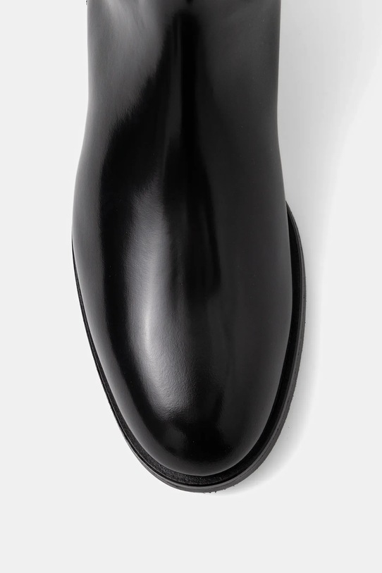 Emporio Armani kozaki skórzane czarny EW002913.AF17517.UC001